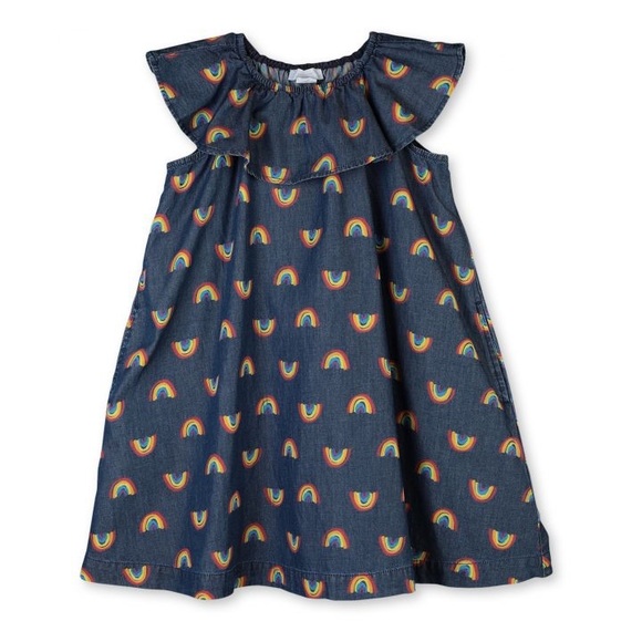 Stella McCartney Kids Chambray Rainbow Dress 🌈